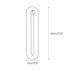 Dimension drawing for the large Clérachic alabaster wall sconce, 60 cm (23.6″) tall and 15 cm (5.9″) wide.