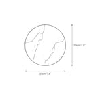 Dimension drawing for the Clérachic Alabaster Wall Sconce, 20 cm (7.9″) wide and 20 cm (7.9″) high.