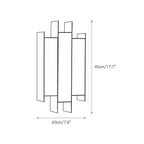 Dimension drawing for the Clérachic Alabaster Wall Sconce, 20 cm (7.9″) wide and 45 cm (17.7″) high.