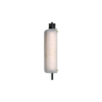 Clérachic Alabaster Wall Sconce lit against white, the front plate glowing from within while small brass pins hold it to the frame.