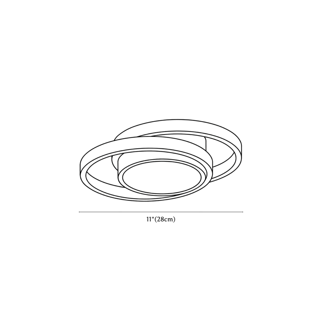 Clérachic ceiling light dimension drawing, 3 of 6, every measurement marked in centimetres and inches.