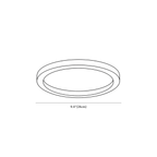 Clérachic ceiling light dimension drawing, 5 of 6, every measurement marked in centimetres and inches.