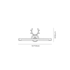 Clérachic wall light dimension drawing, 1 of 2, every measurement marked in centimetres and inches.