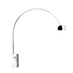 Dimension drawing of the arcadia luxe floor lamp, in outline against white.