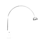 Dimension drawing of the arcadia luxe floor lamp, in outline against white.