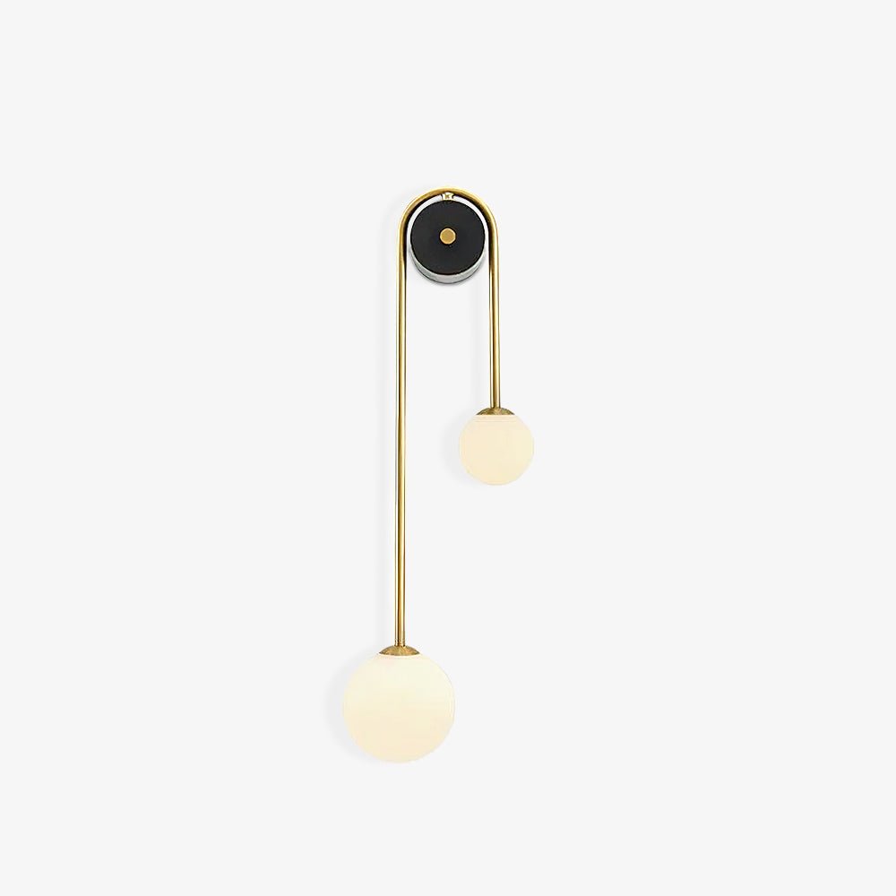 Clérachic arched brass wall sconce photographed unlit on white, the whole 56 cm frame in one clean silhouette.