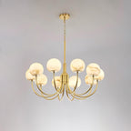 Clérachic Aurelian chandelier in the ten-light size, globes stepped across two staggered tiers.