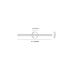 Clérachic wall light dimension drawing, 40 cm, every measurement marked in centimetres and inches.