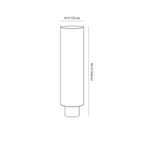 Clérachic floor lamp dimension drawing, 27 × 103 cm, every measurement marked in centimetres and inches.