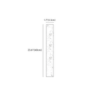 Clérachic wall light dimension drawing, Without Globe, 60 cm, every measurement marked in centimetres and inches.