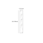 Clérachic wall light dimension drawing, Without Globe, 90 cm, every measurement marked in centimetres and inches.