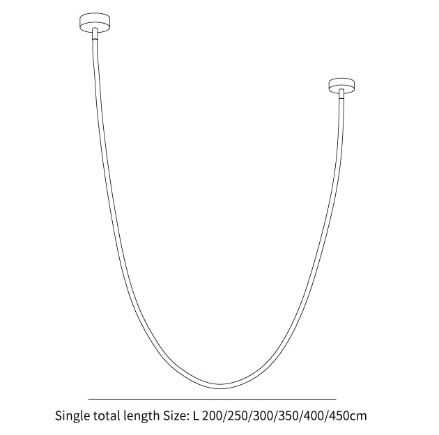 Clérachic pendant light dimension drawing, every measurement marked in centimetres.