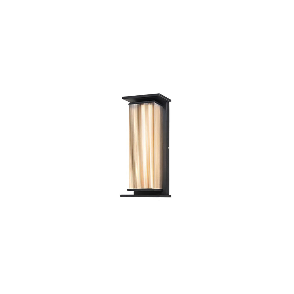 A short Clérachic wall light with a ribbed cream shade and black frame, unlit on a plain white backdrop.