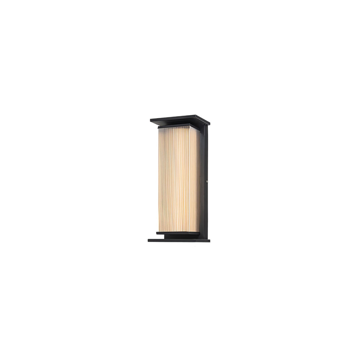 A short Clérachic wall light with a ribbed cream shade and black frame, unlit on a plain white backdrop.