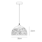 Clérachic pendant light dimension drawing, 3 of 7, every measurement marked in centimetres.