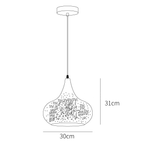Clérachic pendant light dimension drawing, 4 of 7, every measurement marked in centimetres.