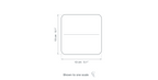 Technical dimension drawing of the Clérachic Black Pendant Light for Dining Table, Wood and Iron Shade, 13 cm — 13 × 13 cm (5.1 × 5.1″), drawn to scale.
