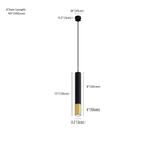 Clérachic pendant light dimension drawing, 11.8 30 cm, every measurement marked in centimetres and inches.