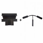 Clérachic track rail T-connector paired with a flexible joint piece, shown as accessories for corner runs.