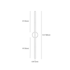 Clérachic wall light dimension drawing, Round, 80 cm, every measurement marked in centimetres and inches.