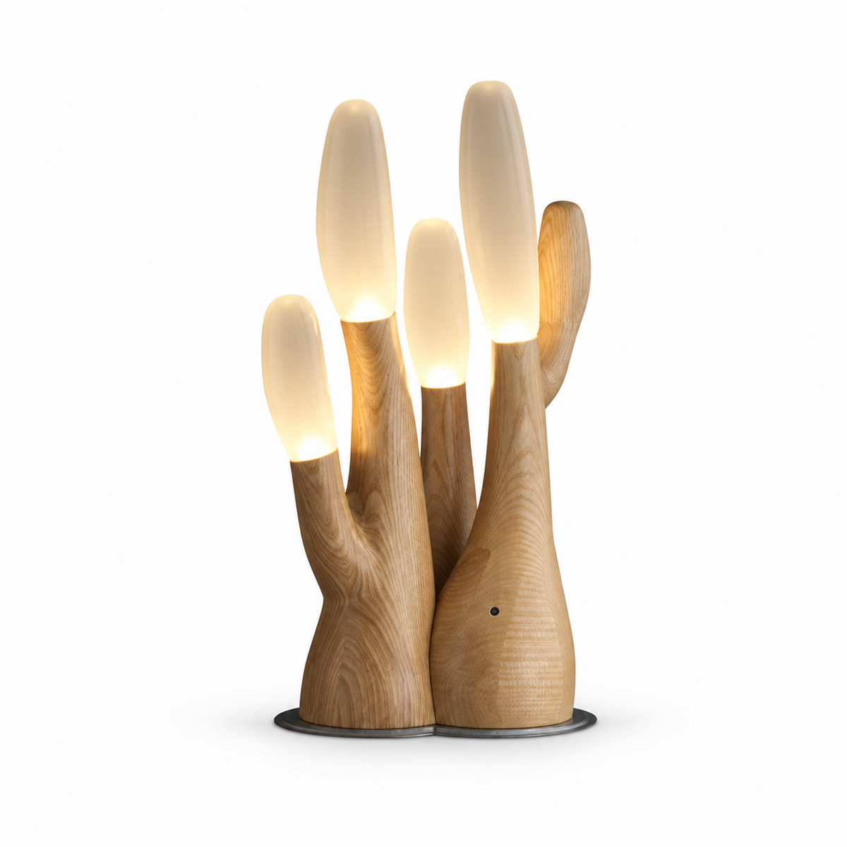 Another light-wood cutout of this Clérachic table lamp shows the full branching silhouette lit from within.