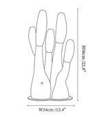 Clérachic table lamp dimension drawing, every measurement marked in centimetres and inches.