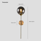 Dimension drawing for the Clérachic globe wall sconce: 60 cm (≈23.6″) tall overall, a 15 cm (≈5.9″) globe and a 10 cm (≈3.9″) backplate.