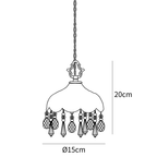 Clérachic pendant light dimension drawing, every measurement marked in centimetres.