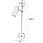 Clérachic wall light dimension drawing, 1 of 2, every measurement marked in centimetres.