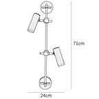 Clérachic wall light dimension drawing, 2 of 2, every measurement marked in centimetres.
