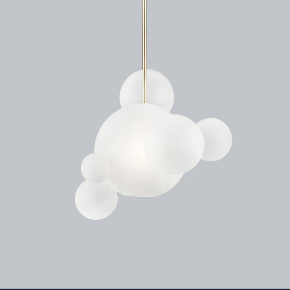 The Clérachic Bubble Cluster Pendant Light in its 6-head frosted-glass cluster, product shot on grey.
