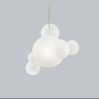 The Clérachic Bubble Cluster Pendant Light in its 6-head frosted-glass cluster, product shot on grey.