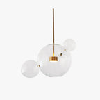Product shot of the Clérachic Bubble Cluster Pendant Light's 4-head clear-glass cluster on a white background.