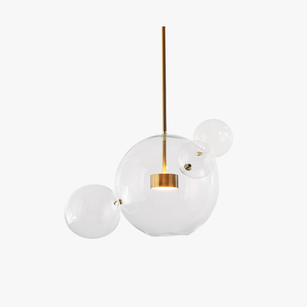 Product shot of the Clérachic Bubble Cluster Pendant Light's 4-head clear-glass cluster on a white background.