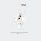 Dimension drawing for the Clérachic Bubble Cluster Pendant Light's 6-head cluster: 58 cm (22.8″) span on a 1.2 m (47.2″) hanging wire.