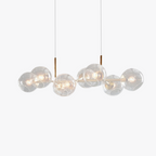 Dimension drawing for the Clérachic bubble glass linear pendant, 98 cm (≈38.6″) wide and 25 cm (≈9.8″) tall.