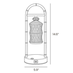 Dimension drawing of this Clérachic table lamp, with its 37 cm height and 15 cm base width marked.