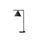 Dimension drawing of the captain flint table lamp, in outline against white.