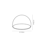 Clérachic ceiling light dimension drawing, 2 of 4, every measurement marked in centimetres and inches.