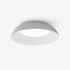 Low domed ceiling light with a pale grey outer shell and a white ribbed inner rim, from Clérachic, on a plain white backdrop.