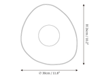 Clérachic wall light dimension drawing, every measurement marked in centimetres and inches.