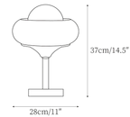 Dimension drawing of this Clérachic table lamp, with its height and width marked.