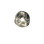 A Clérachic wall light with a mirror-silver melted-glass shade, shown from the front on a plain white background.