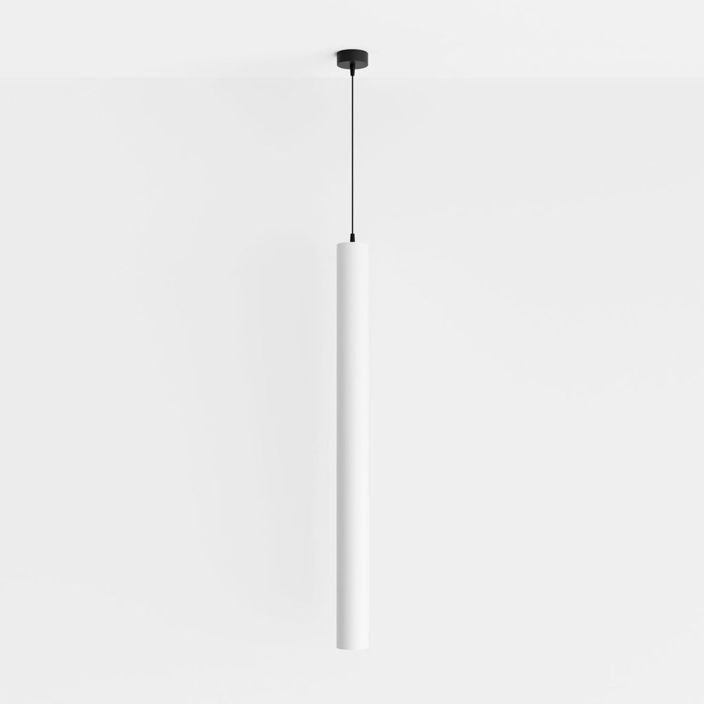 Clérachic cluster pendant light in matte white hangs from a black ceiling canopy against a plain white backdrop.