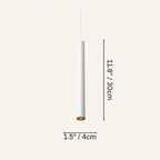 Clérachic cluster pendant light dimension diagram for the matte white 30 cm drop, 4 cm diameter, on a cream ground.