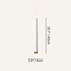 Clérachic cluster pendant light dimension diagram for the matte white 40 cm drop, 4 cm diameter, on a cream ground.