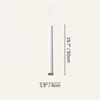 Clérachic cluster pendant light dimension diagram for the matte white 50 cm drop, 4 cm diameter, on a cream ground.