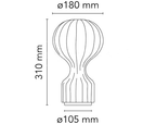 Dimension drawing of this Clérachic table lamp, with its 31 cm height and 18 cm shade width marked.