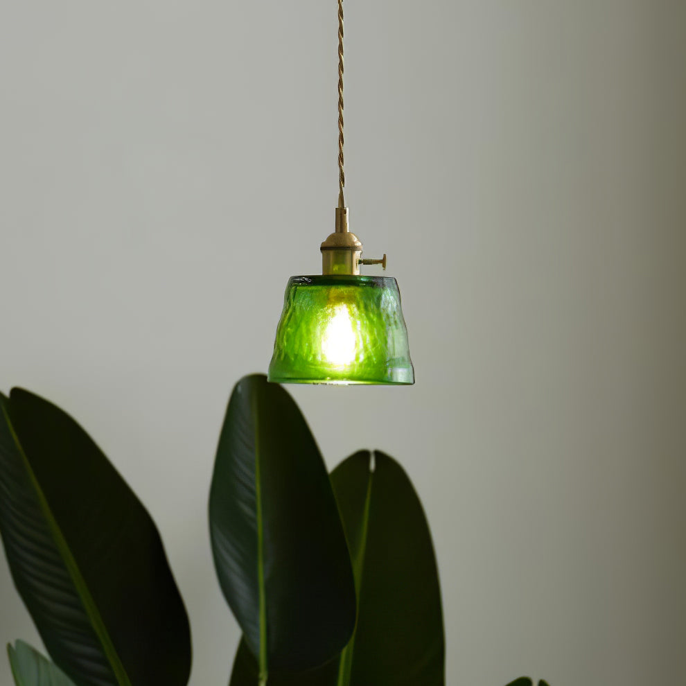Clérachic Coloured Glass Pendant Light for Kitchen Island — gallery 02, Glass Cup Pendant Lamp 6.
