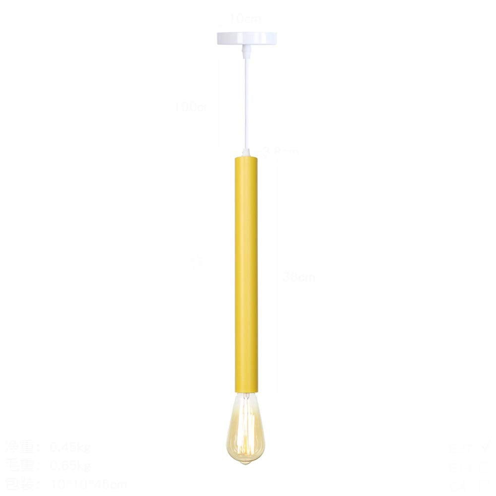 Clérachic Coloured Metal Pendant Light for Study — gallery 04, SKU 05 Yellow.